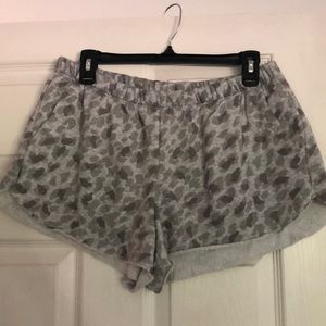 Aerie Gray Leopard Shorts